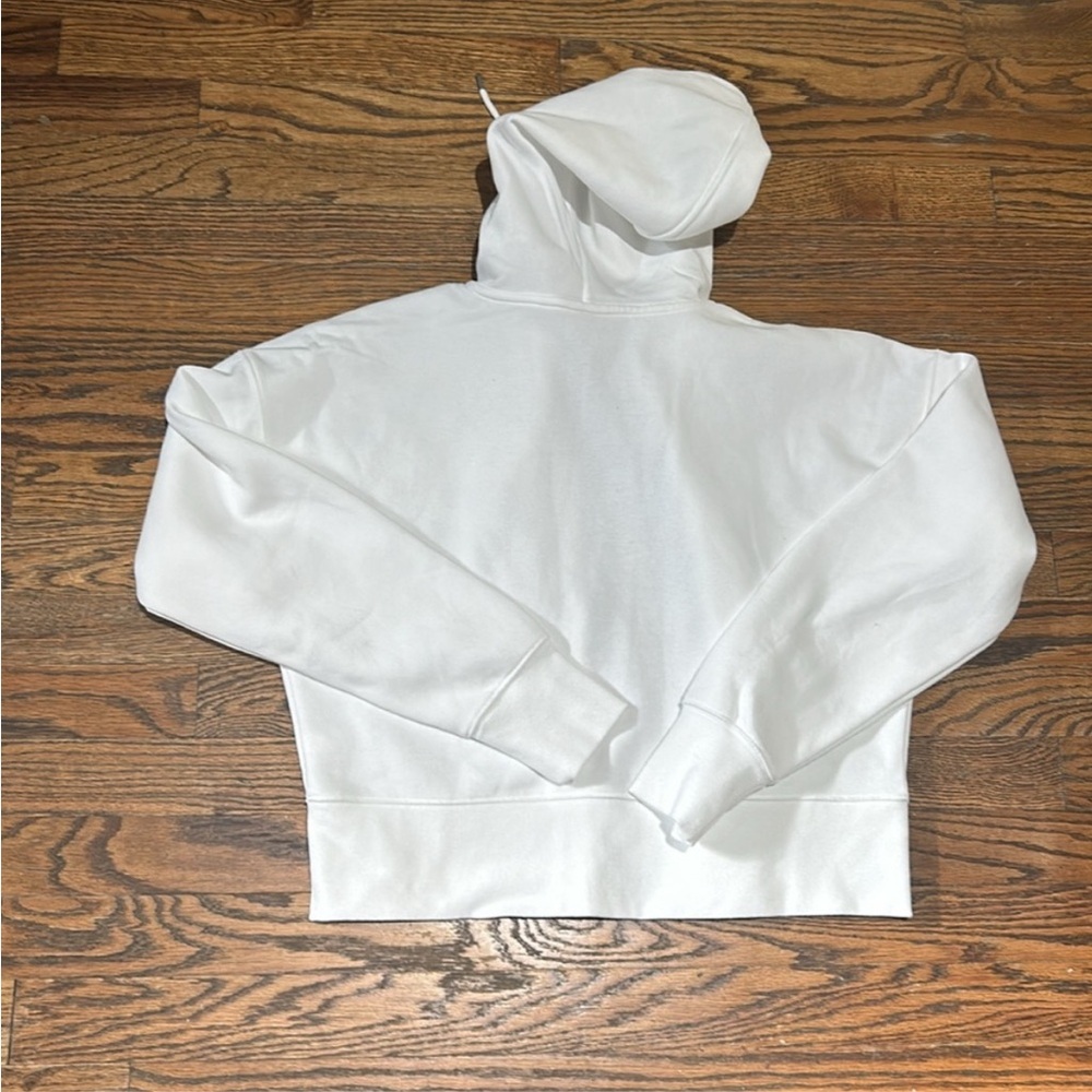 Women's White Zip-Up Hoodie - Picture 2 of 2